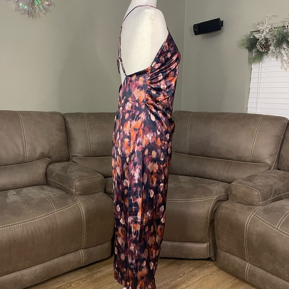 NWT Jason Wu Watercolor Satin Midi Dress in Size M Party Event Wedding Formal - Picture 2 of 10